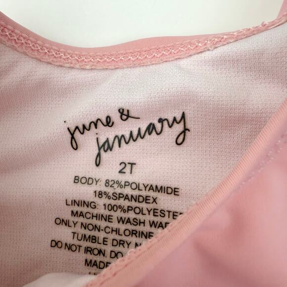 June & January Blush Pink Two Piece Bikini Swimsuit - Picture 3 of 7